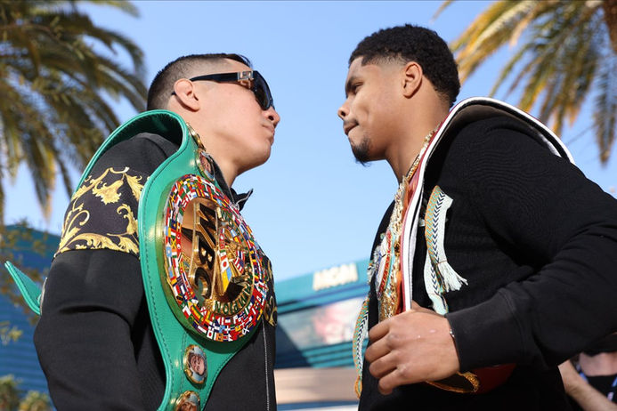 Oscar Valdez & Shakur Stevenson Face Off