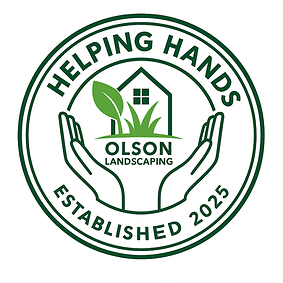 Helping Hands Free Mowing PRogram Logo- Olson Landscaping LLC