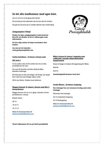 För dig med egen häst/ponny!