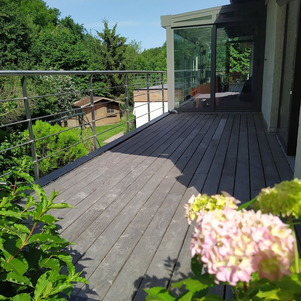 Terrasse en robinier après 4 ans
