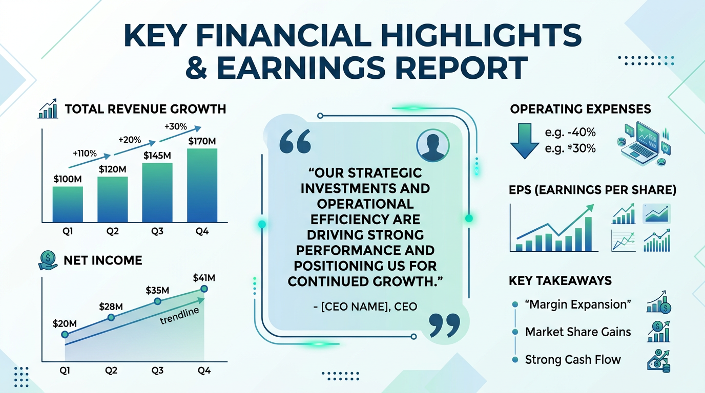 Financial Report Infographic
