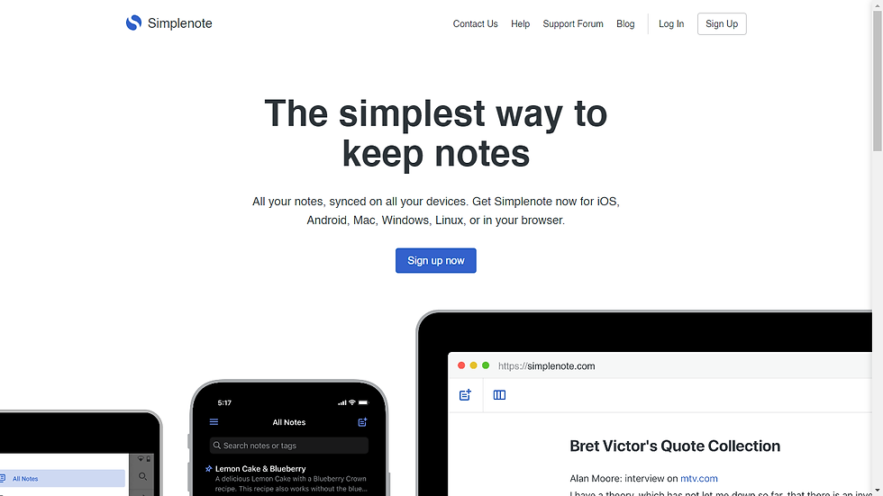 10.Simplenote