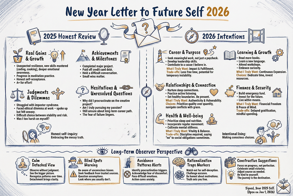 1) Future-Self Letter (Annual Review) — evidence-based, calm, and unsentimental