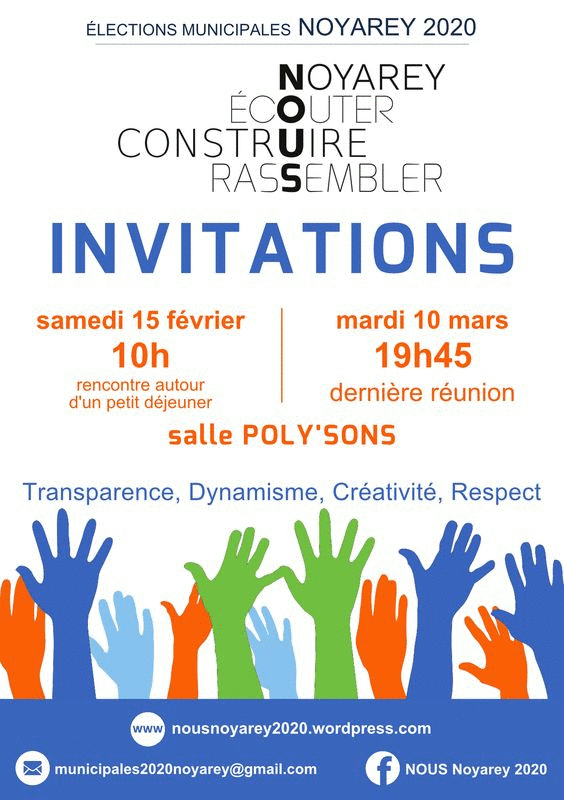 Flyer invitation réunion publique
