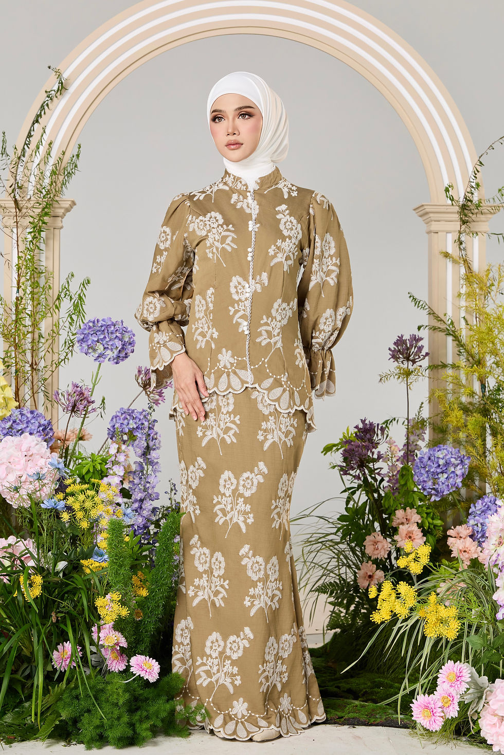 Thumbnail: Maya Kurung in Olive Green