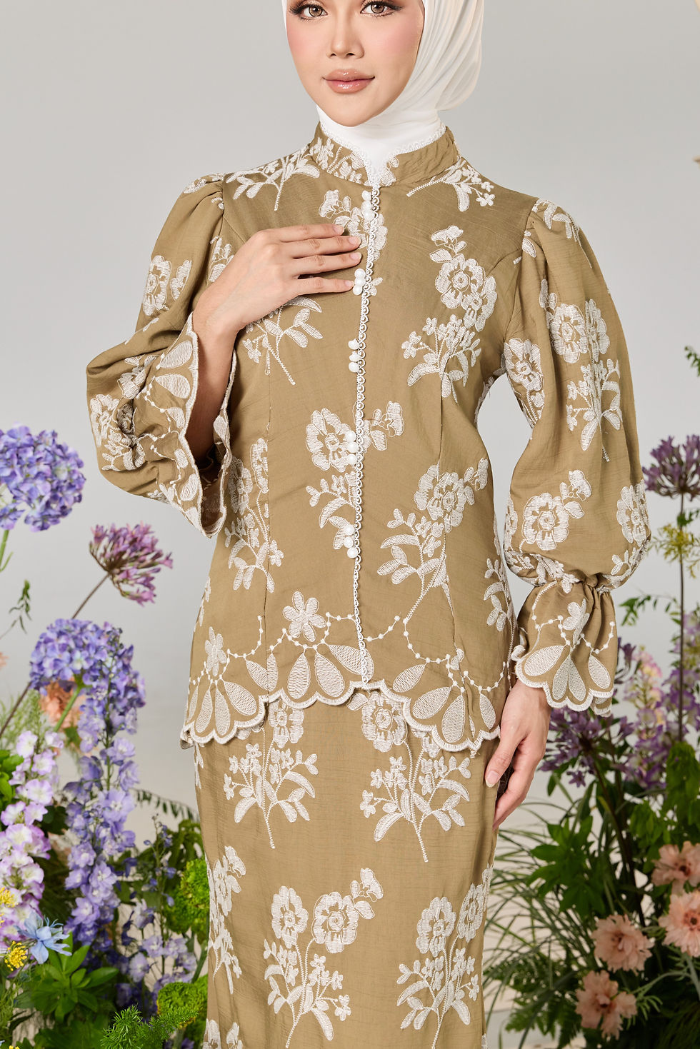 Thumbnail: Maya Kurung in Olive Green