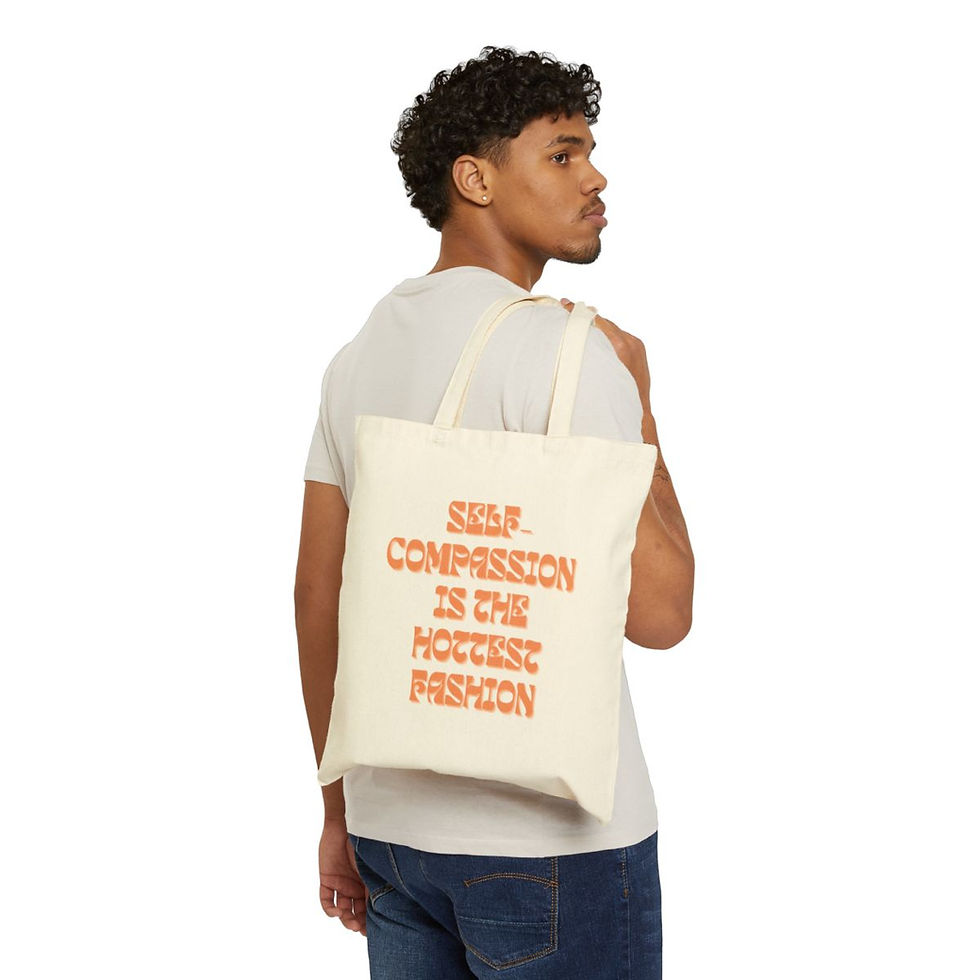 Thumbnail: Self-Compassion - Cotton Canvas Tote Bag