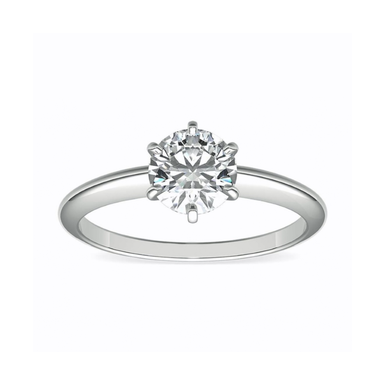 1 ct Lab Diamond Solitaire Ring