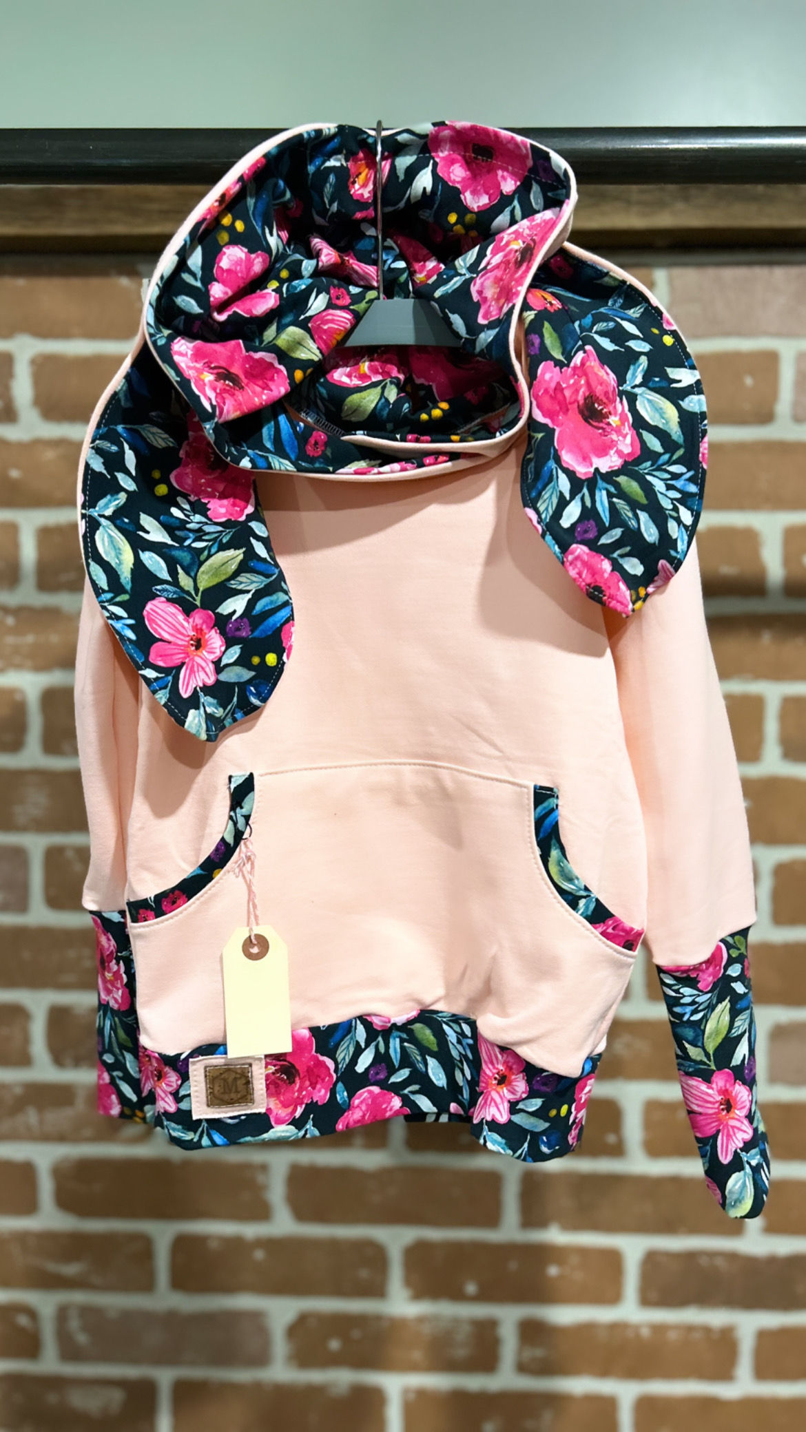 3-6T bunny grow with me hoodie