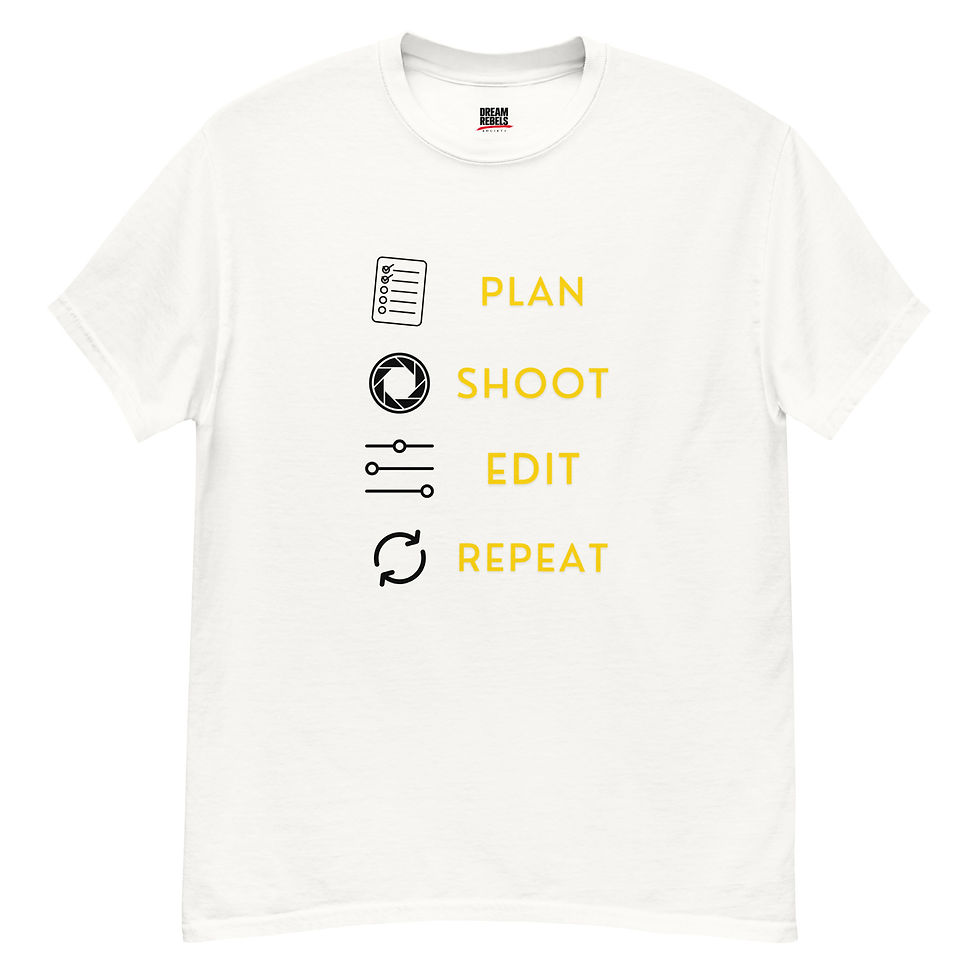 Thumbnail: Plan, Shoot, Edit, Repeat T-shirt