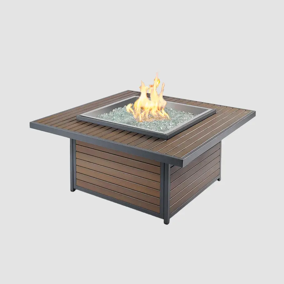Thumbnail: OGR Kenwood and Brooks Round or Square Chat Height Fire Pit Table