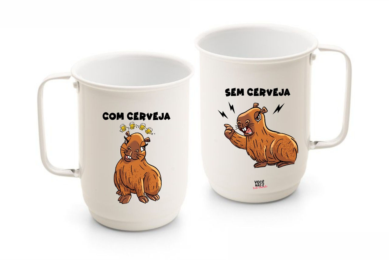 Caneca de alumínio capivara