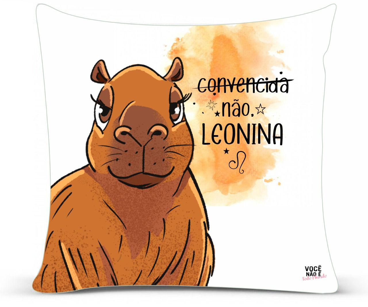 Almofada capivara signo leão