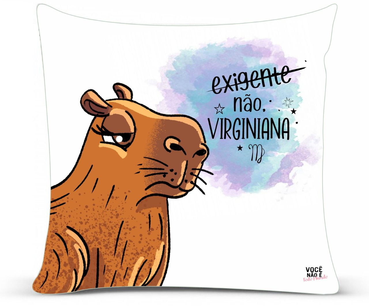 Almofada capivara signo virgem