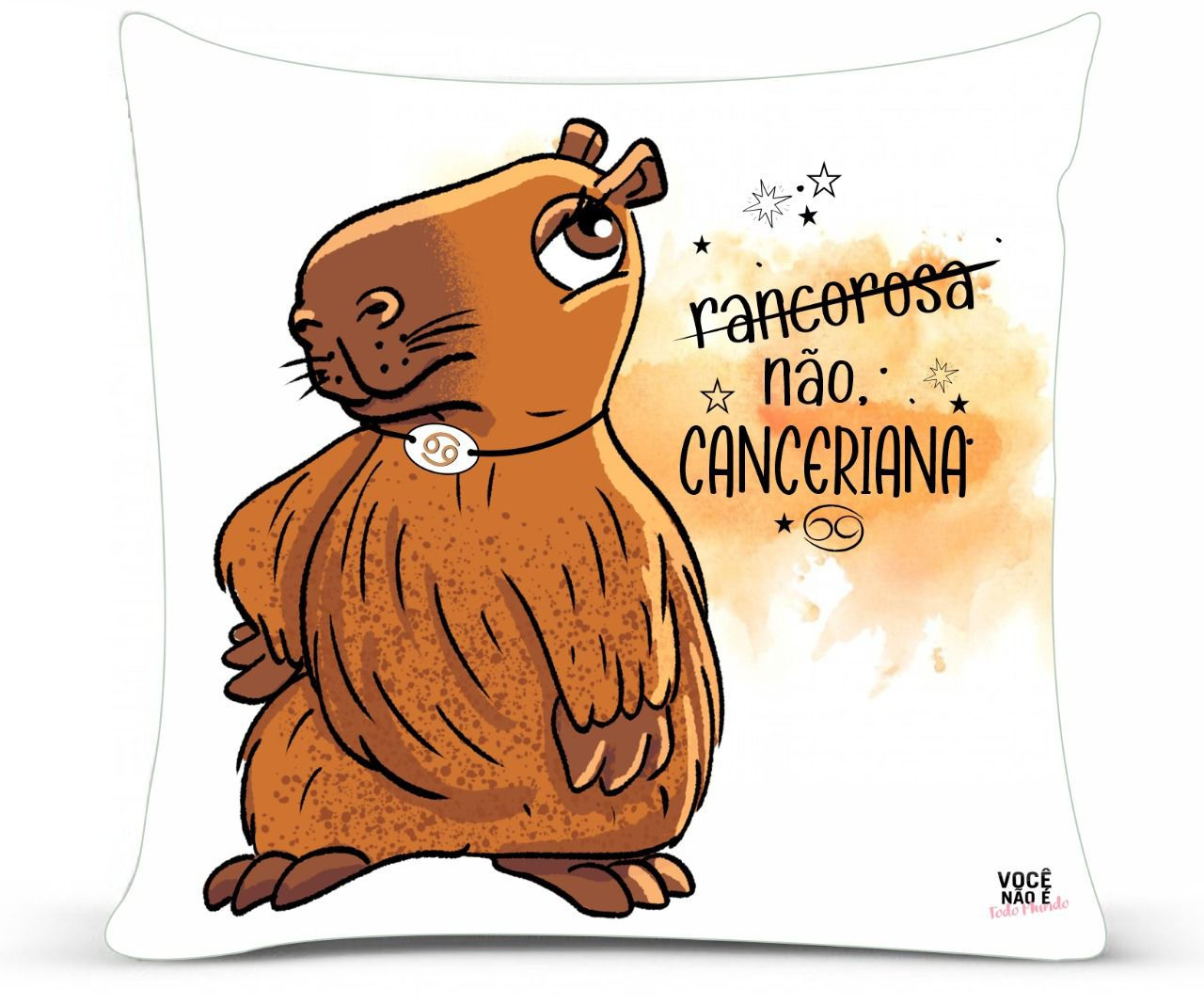 Almofada capivara signo câncer