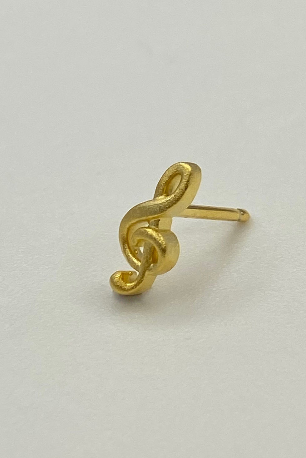 縮圖：Single stud earring, treble clef, 925 silver