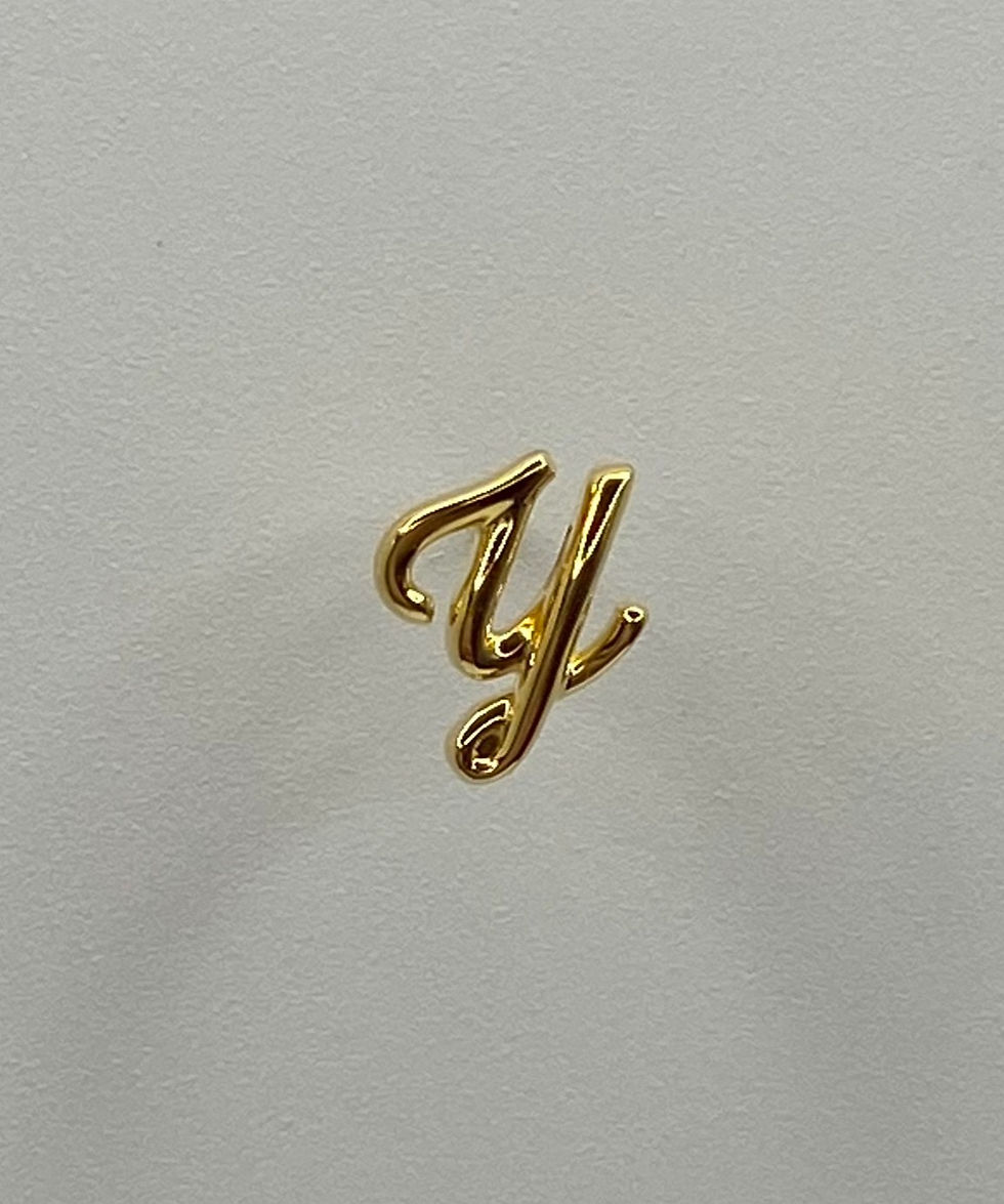 縮圖：Single stud earring, letter Y, 925 silver