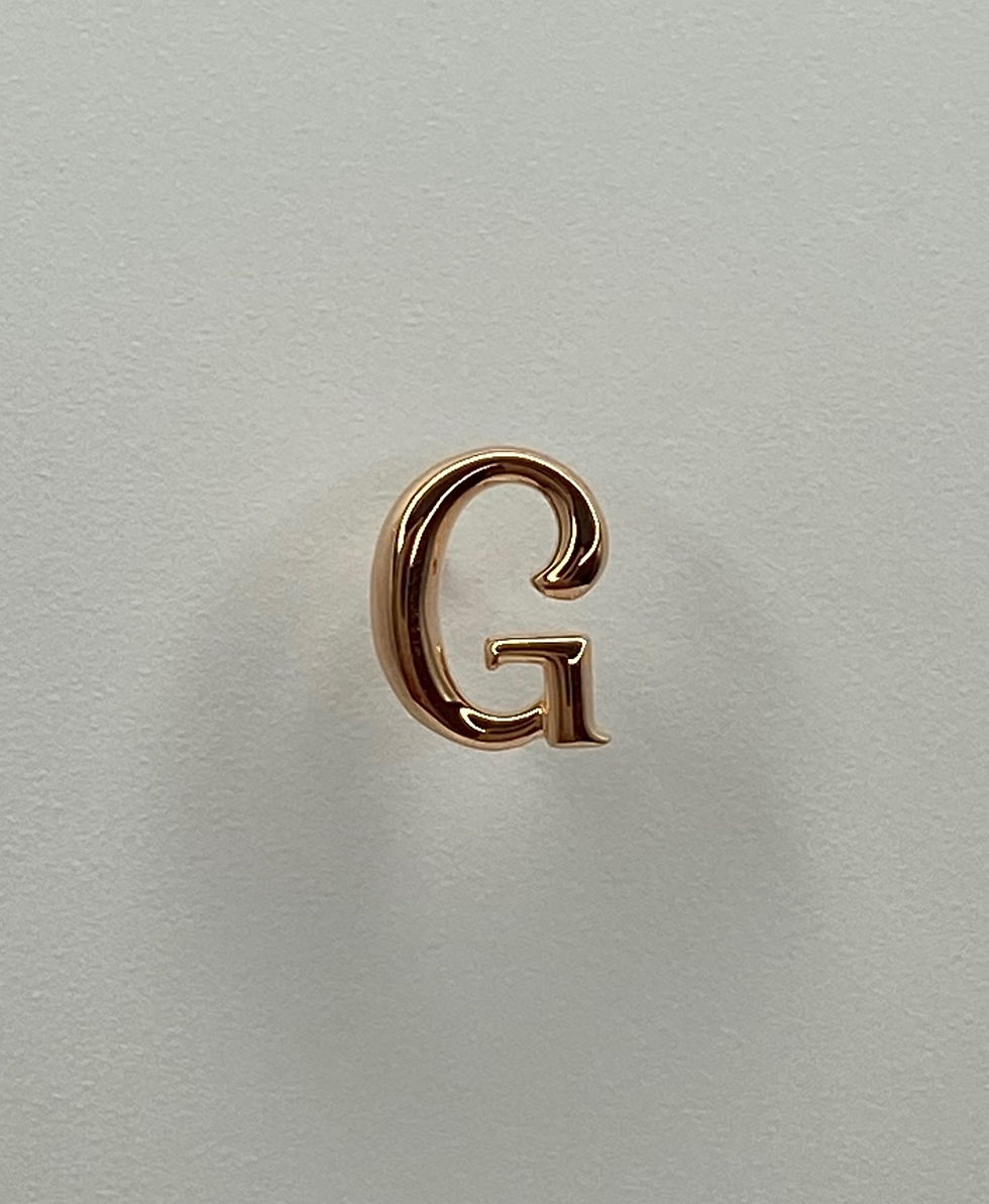 縮圖：Single stud earring, letter G, 925 silver