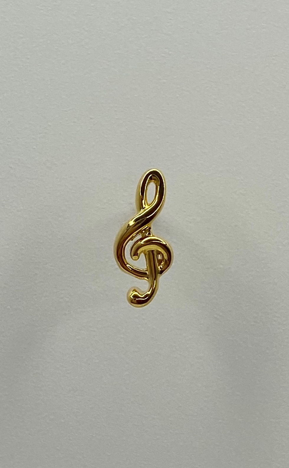 縮圖：Single stud earring, treble clef, 925 silver