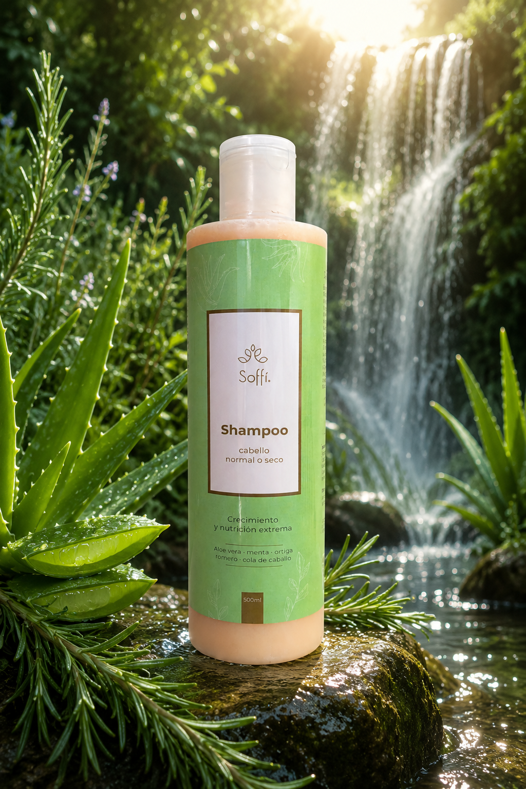 Shampoo de crecimiento repara cabello seco