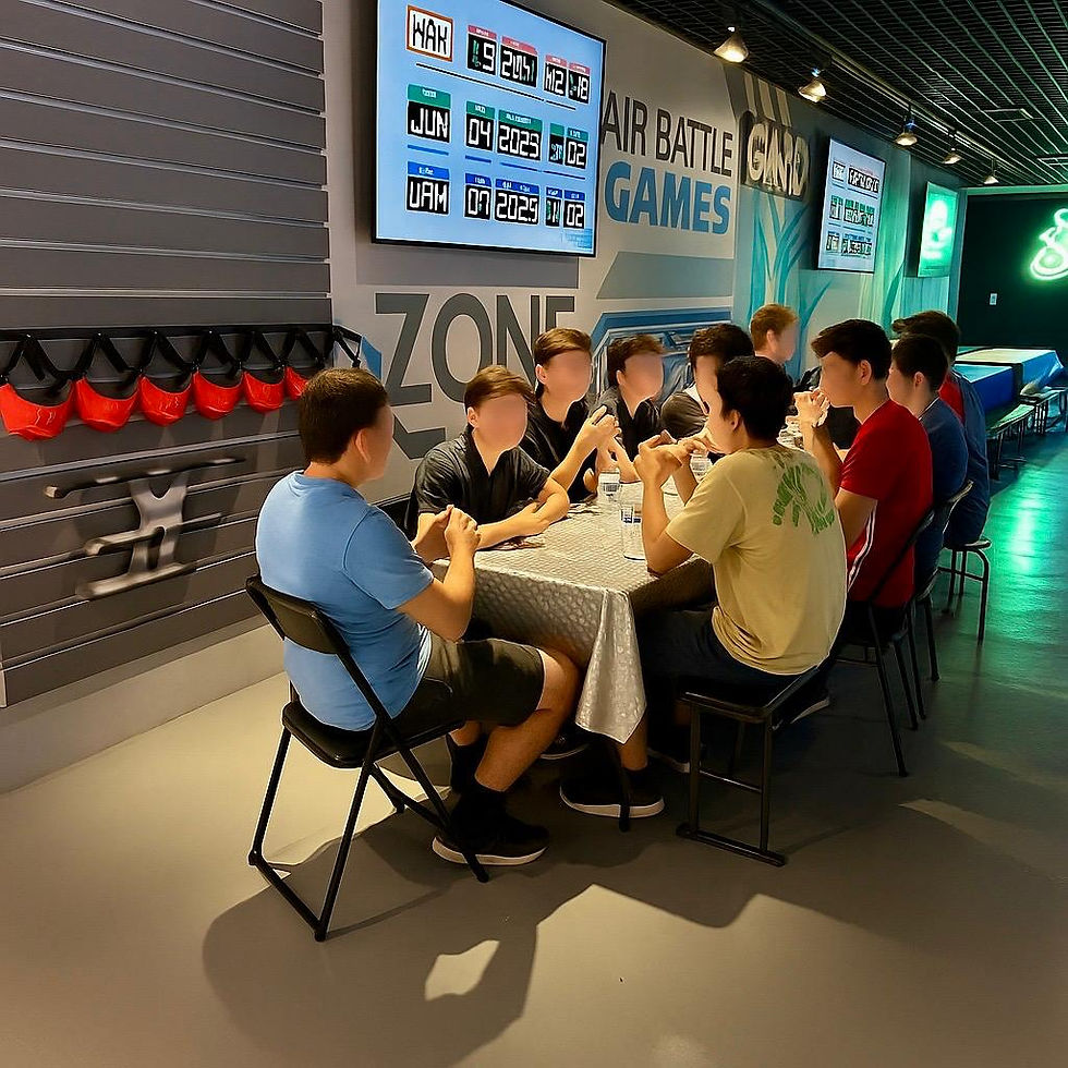 table anniversaire au laserball de courbevoie charras