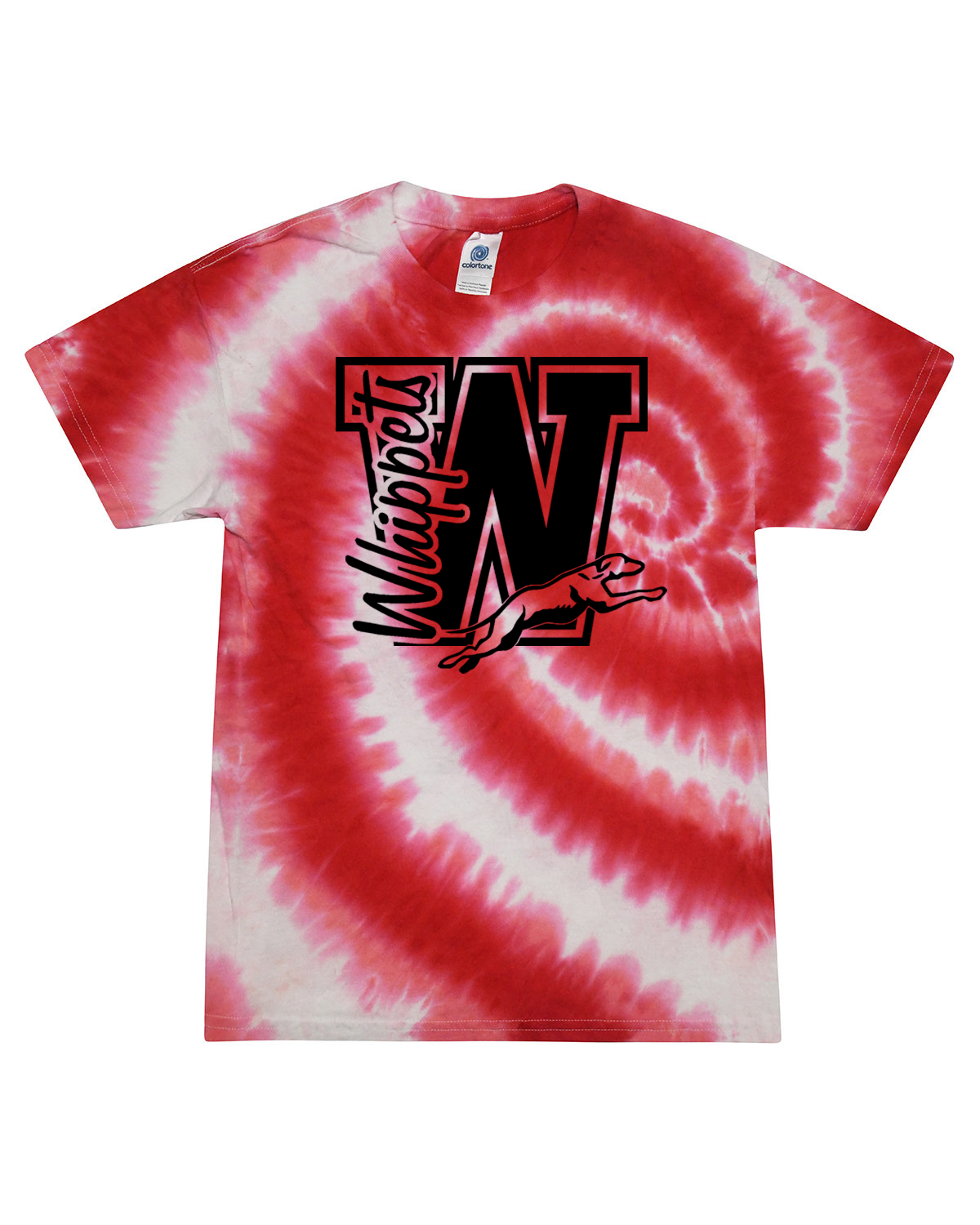 FMS Red Swirl Short Sleeve Tie Dye