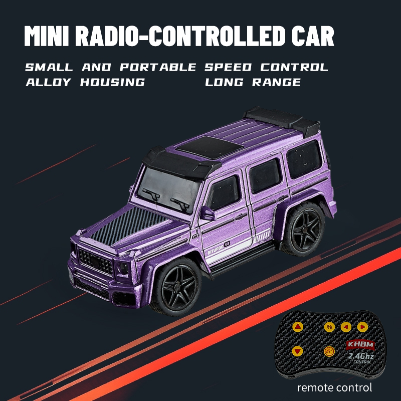 Thumbnail: New RC Car MINI Alloy 1/64 Remote Control Car Convenient to Carry 60 Minutes of 