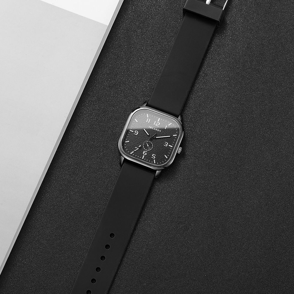 Thumbnail: Fashion Square Women's Watch Casual Silicone Strap Quartz Watches Sports Wristwa