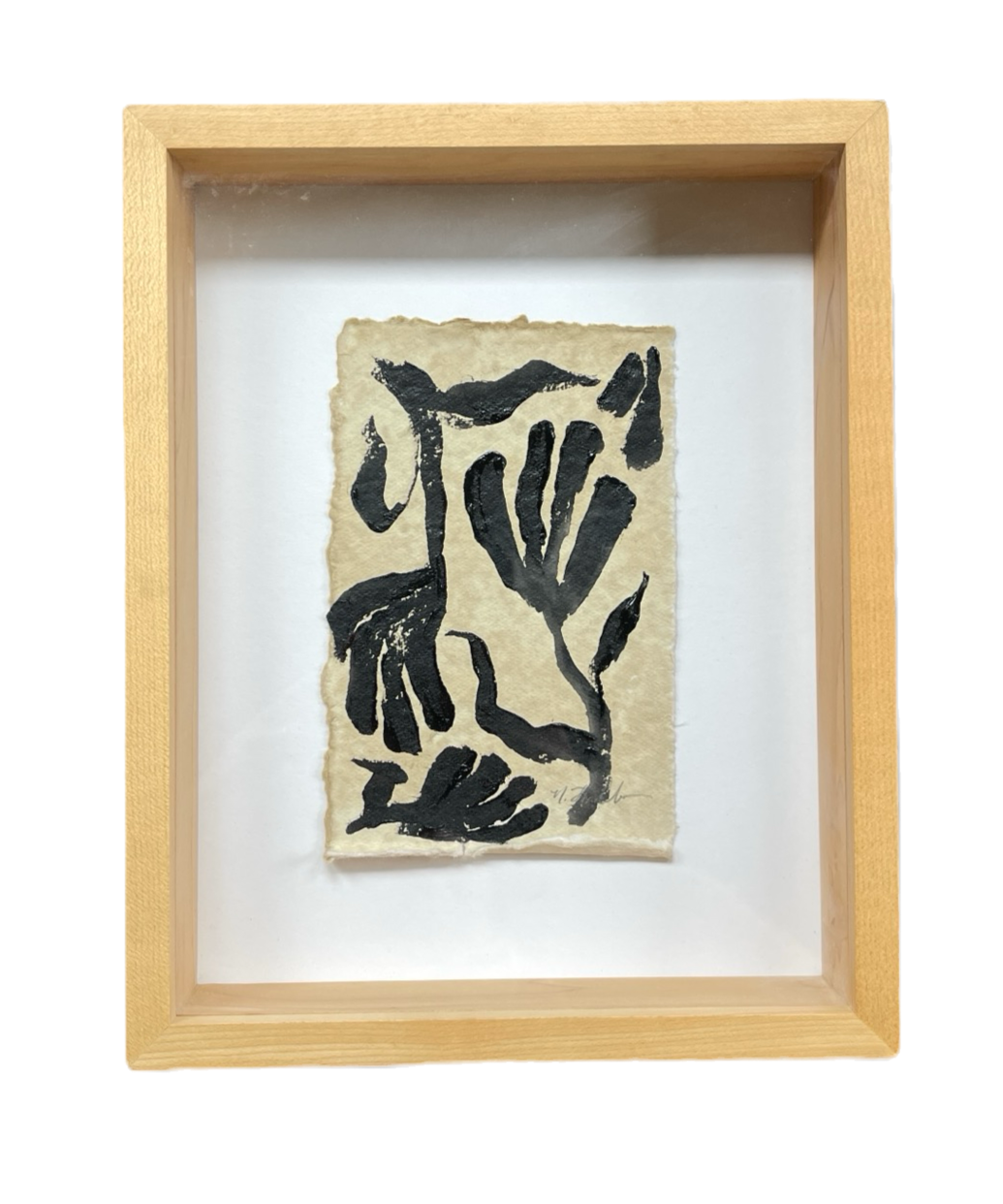 Ikebana Study XIV w/ Maple Shadowbox Frame