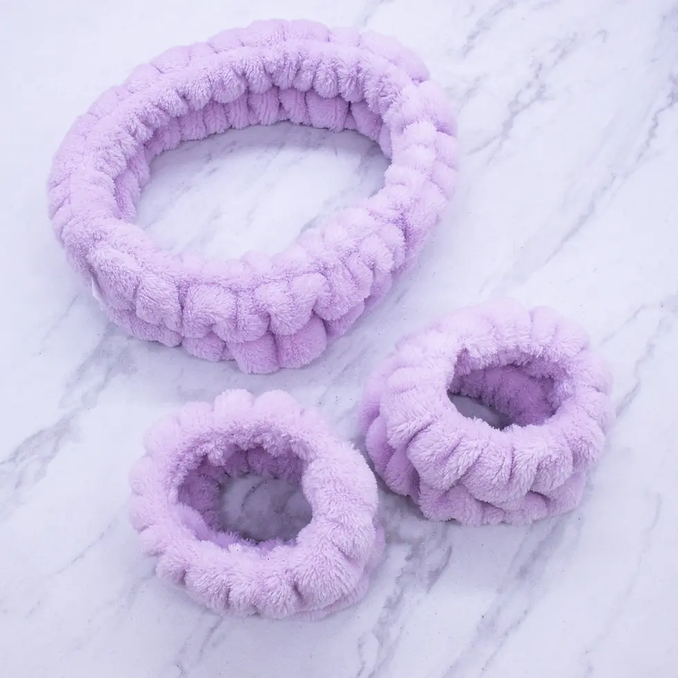 Face Washing Spa Headband and Wristband Set