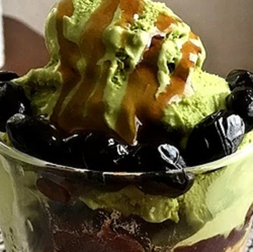 黒豆抹茶パフェ