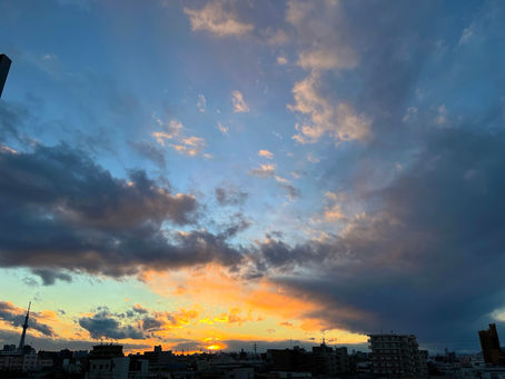 大晦日の夕焼け