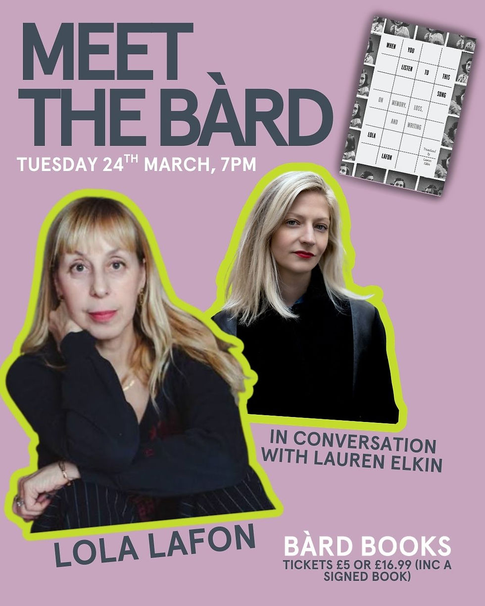 MEET THE BÀRD: Lola Lafon + Lauren Elkin