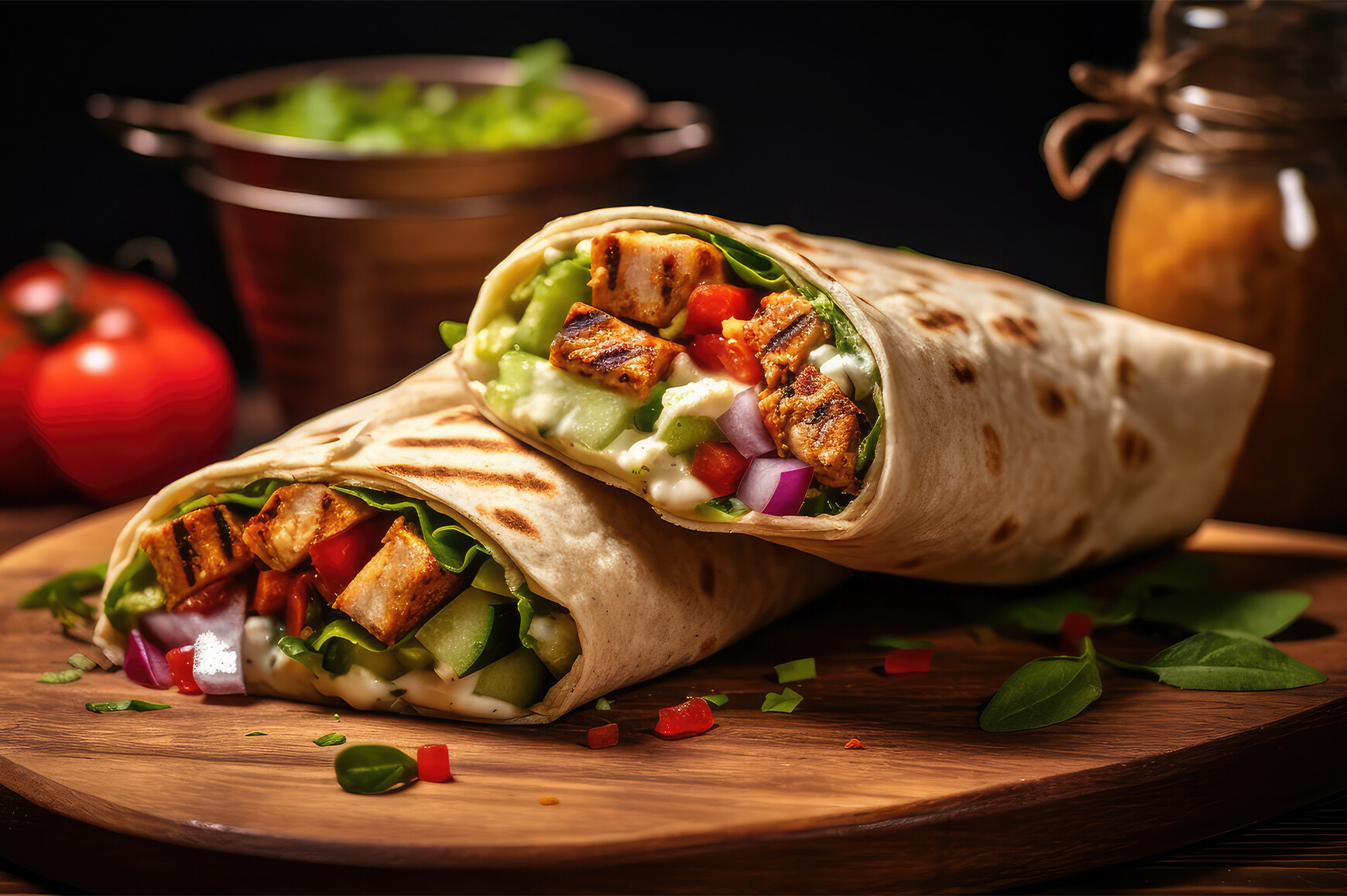 Arranged Food and Objects