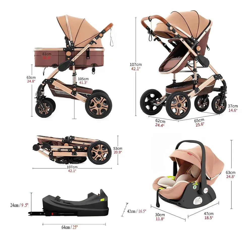 Thumbnail: Baby Carriage 3in1 Reversible Foldable Standard Stroller
