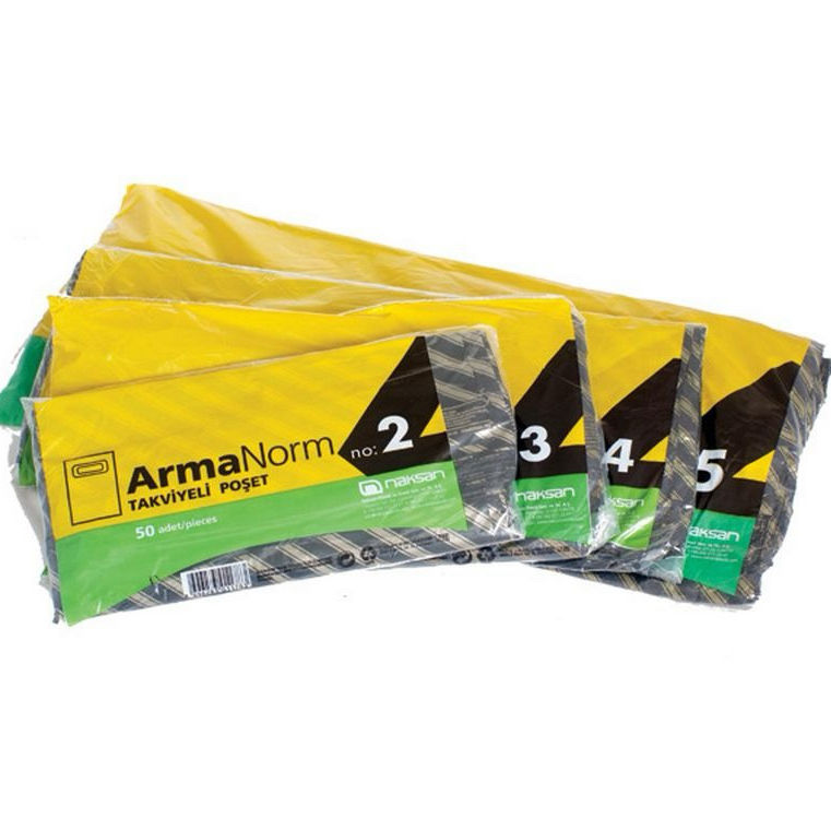 3 NO NAKSAN ÇİZGİLİ TAKVİYELİ POŞET (50'Lİ)