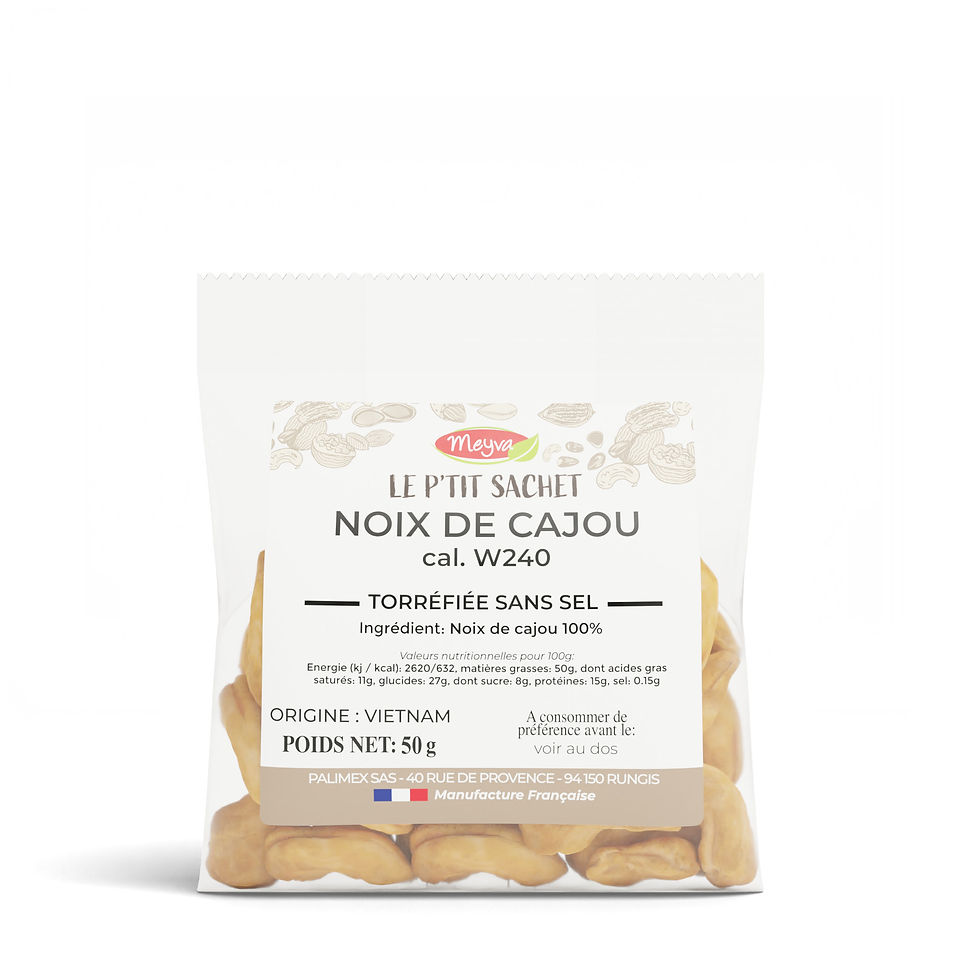Miniature : Noix de Cajou W240 - Torréfiée SANS SEL - 1,57€ par sachet - Vendu par 20