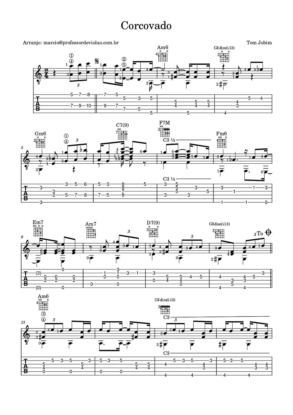 Miniatura: Corcovado - Tom Jobim 