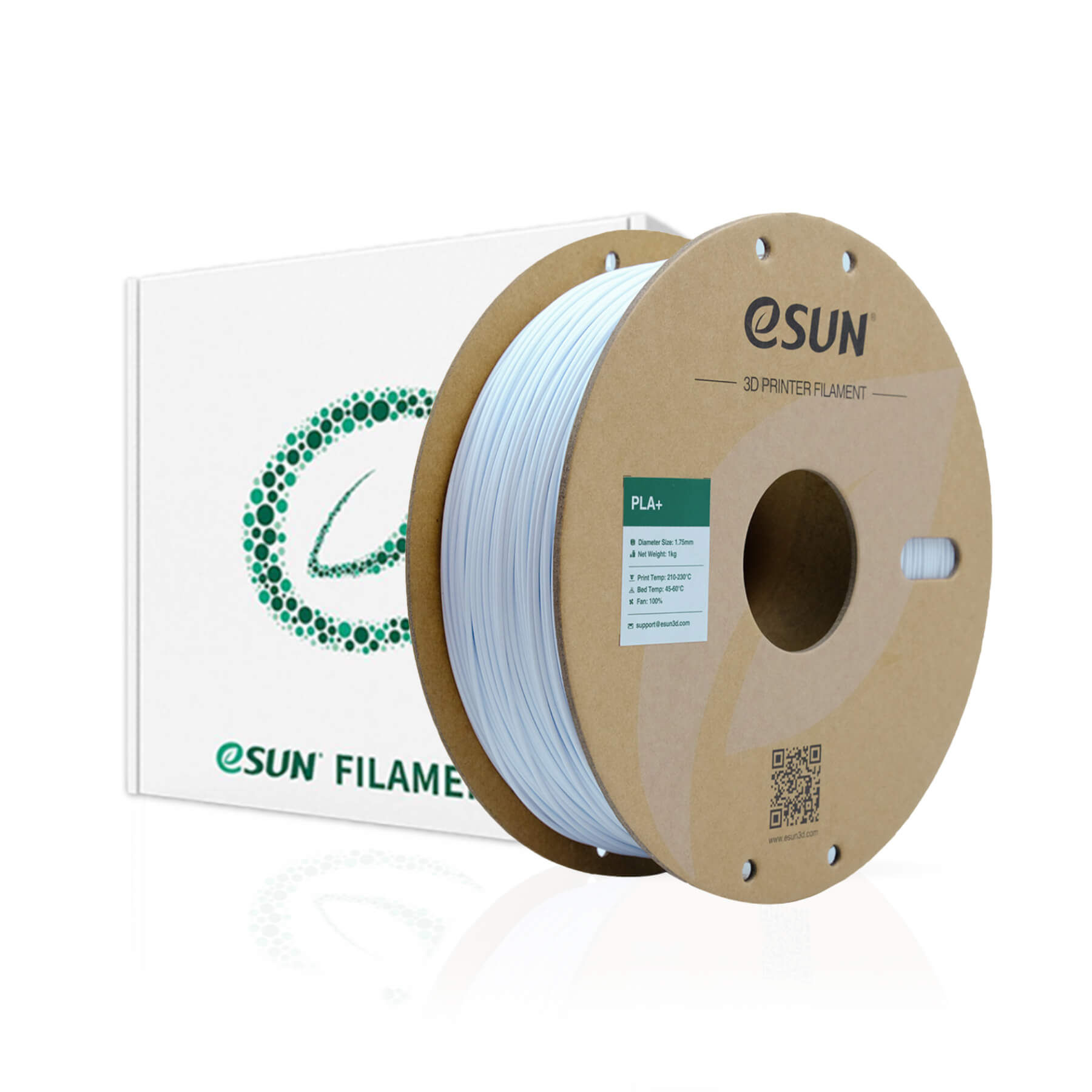 גליל פילמנט eSUN PLA+ COLD WHITE בצבע לבן קר - יבואן רשמי