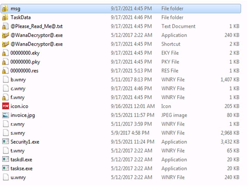 Fig 3 Contents of RarSFX0 folder
