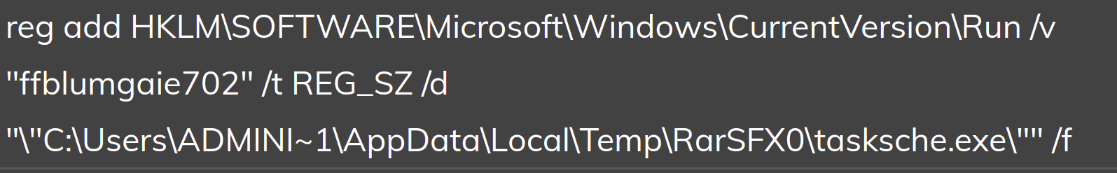 Fig 9 Ransomware adds itself to the Windows startup
