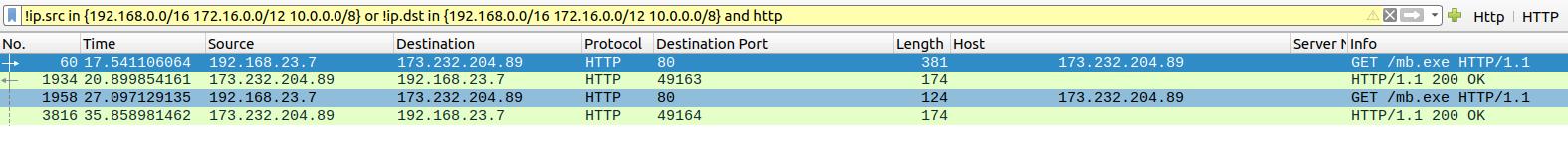 Fig 3. Downloaded mb.exe from the CNC