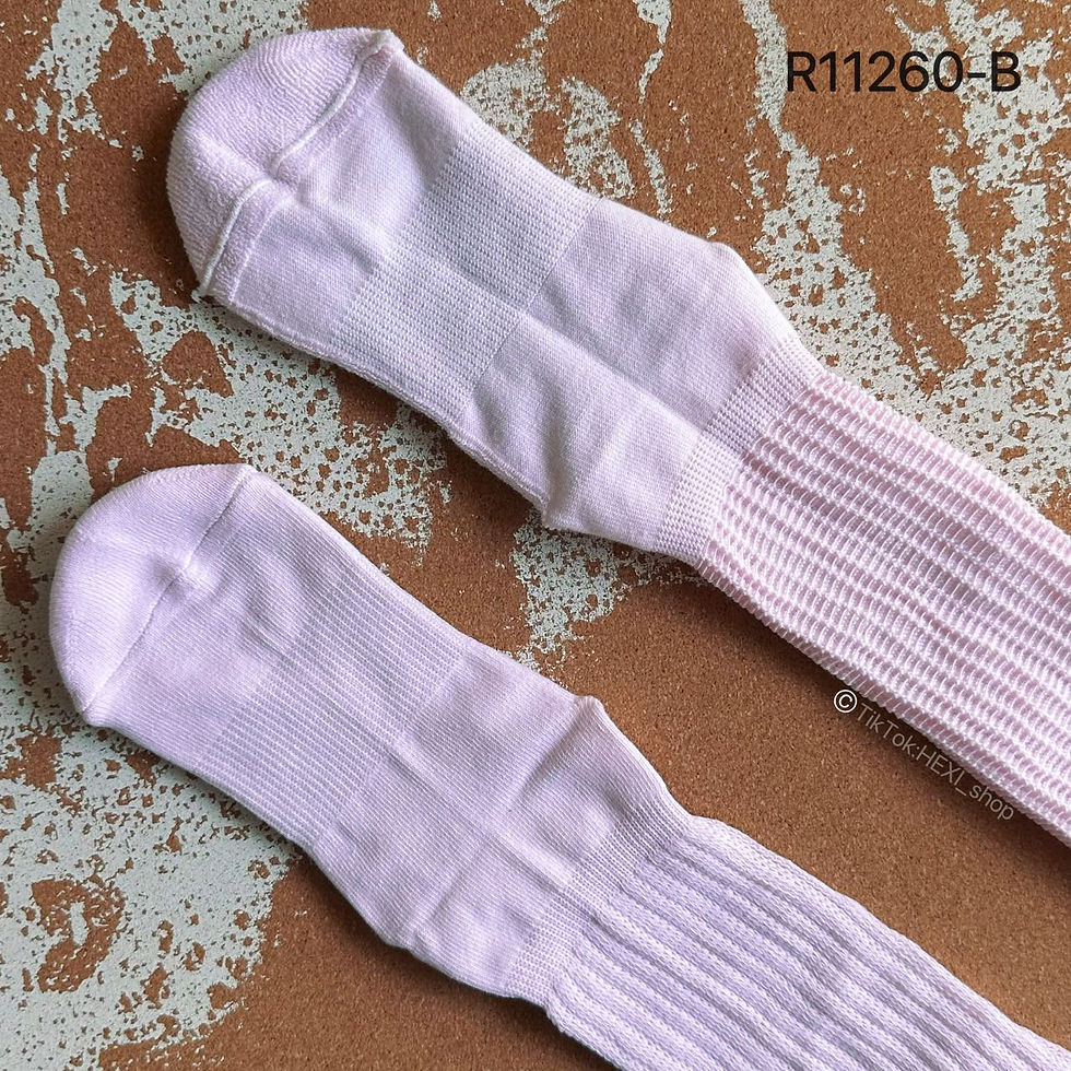 サムネイル： 秋冬新作 全綿 厚手 ヨガピラティス用ソックス 34cmロング丈 保温 防滑R11260-B