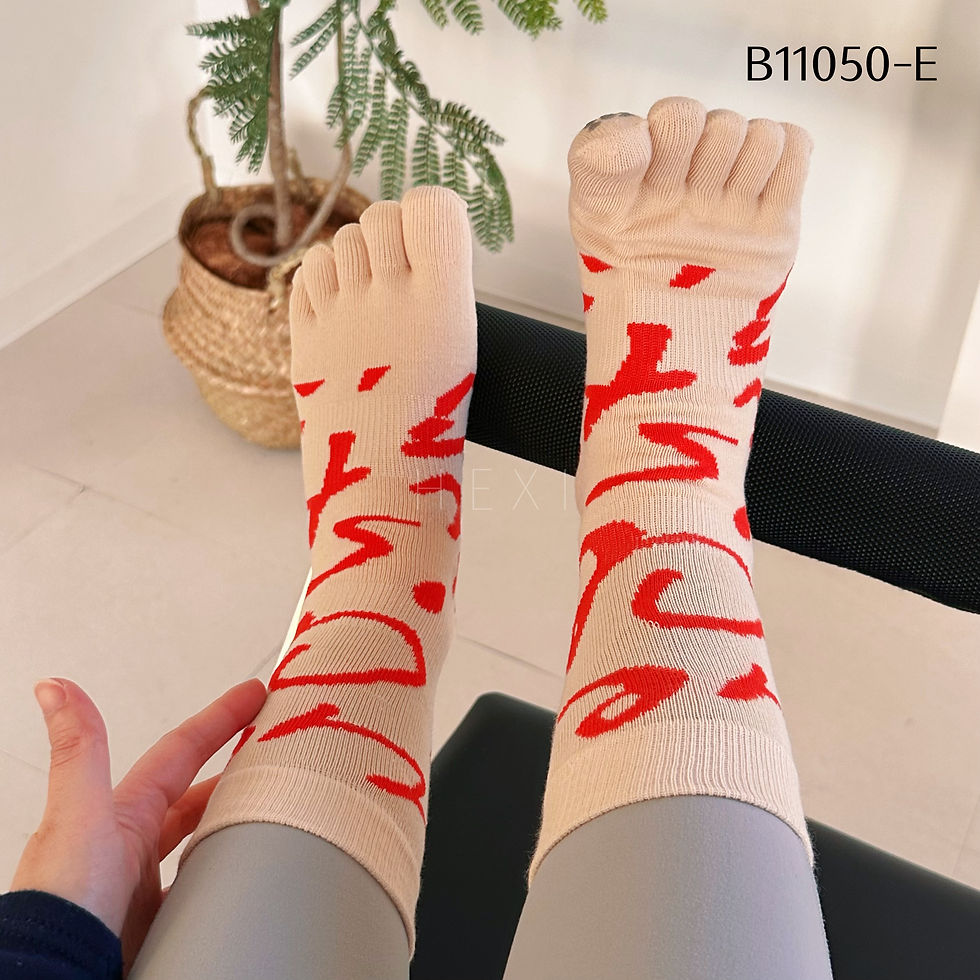 サムネイル： カモフラ柄・ミドル丈5本指ソックスB11050-E