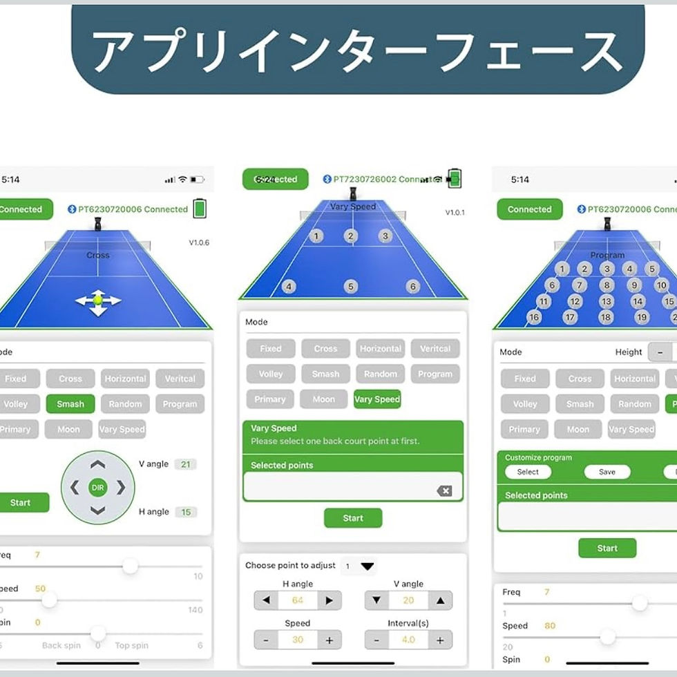 サムネイル： オートテニス／ピックルボールマシン
