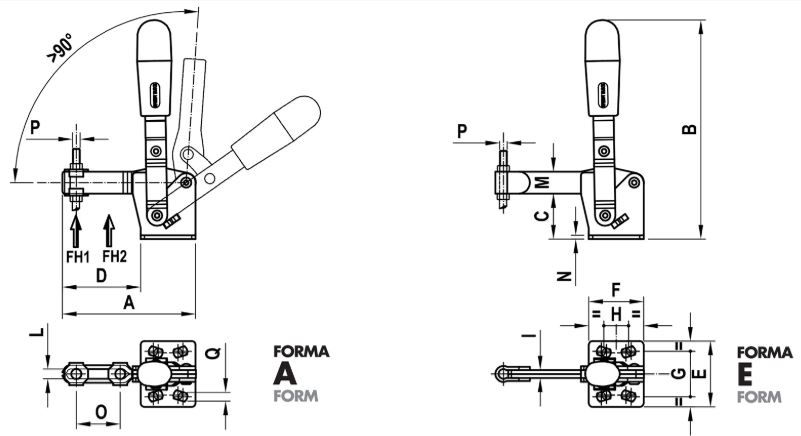 Thumbnail: Toggle clamp Form A - Form E