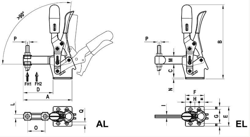 Thumbnail: Toggle clamp Form AL - Form EL
