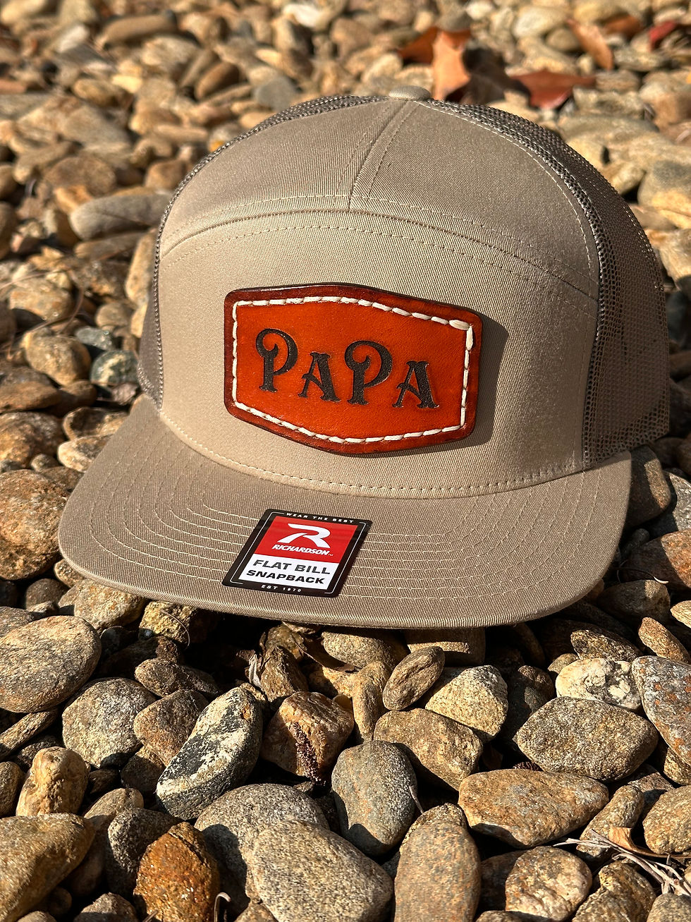Thumbnail: Custom Full Grain Leather Patch Richardson Hat