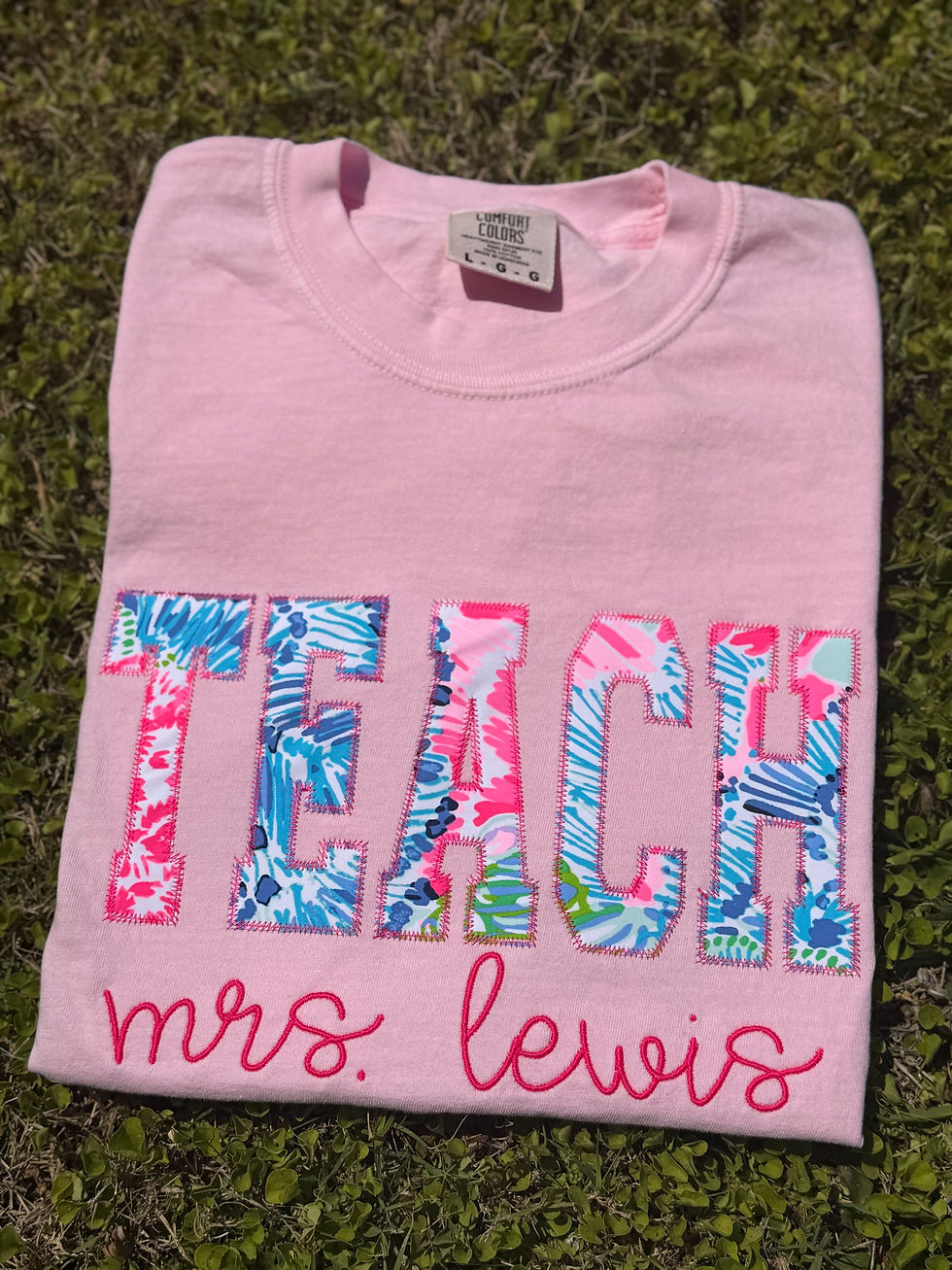 Thumbnail: Personalized Lilly "Teach" t-shirt