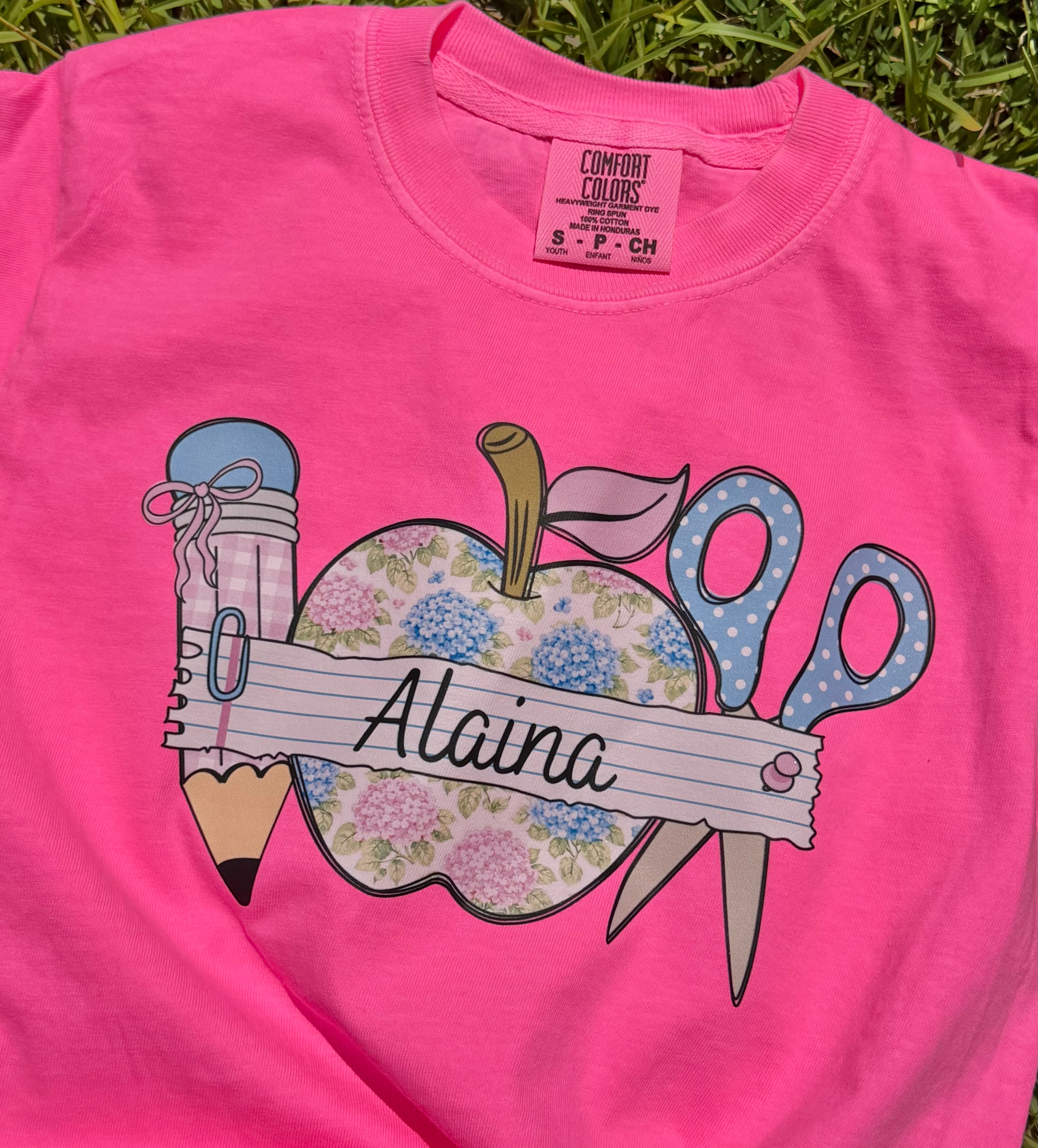 Personalized Back to School t-shirt